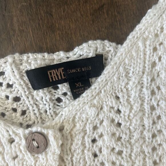 Nwt Frye BUTTON-UP POINTELLE  knitted crop TANK XL - Picture 7 of 11
